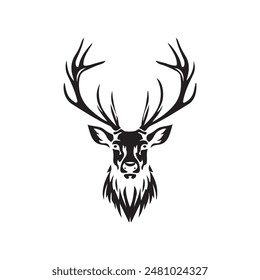 deer vector logo silhouette design template 