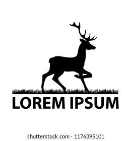 deer, vector logo template 