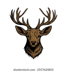 Deer vector many color and texture