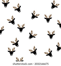 deer vector seamless Pattern Halloween isolated wallpaper background cartoon