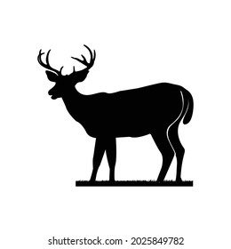 Deer vector silhouette icon design