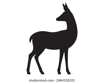 Deer vector silhouette illustration design.