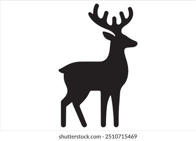 A Deer Vector Silhouette Image