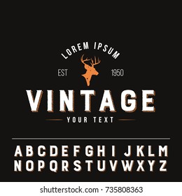 Deer Vintage Logo Flat Isolated Graphic Vector