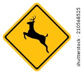 Deer warning sign