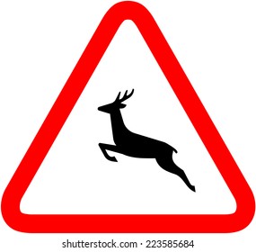 Deer warning sign 