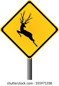 Deer way road icon