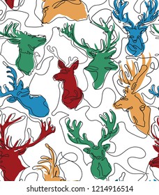 deer white christmas pattern can be for you to print for shirt or other background