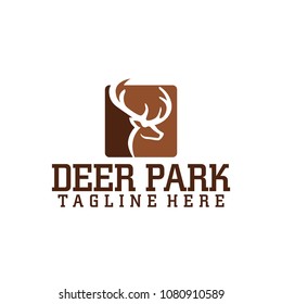 deer whitetail logo vector template