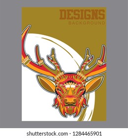 deer wild animal hunt logo - Vector