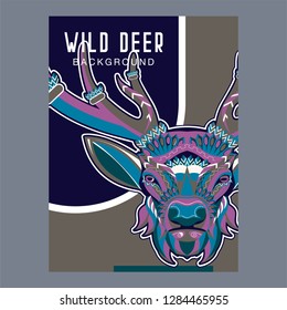 deer wild animal hunt logo - Vector