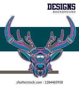 deer wild animal hunt logo - Vector