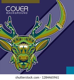 deer wild animal hunt logo - Vector
