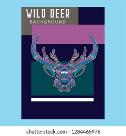 deer wild animal hunt logo - Vector