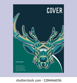 deer wild animal hunt logo - Vector