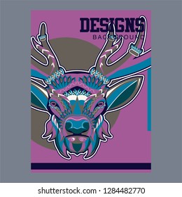 deer wild animal hunt logo - Vector