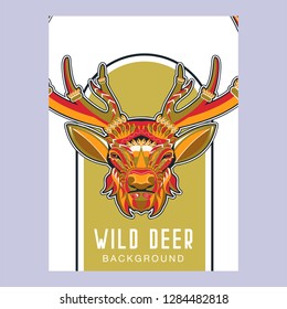 deer wild animal hunt logo - Vector