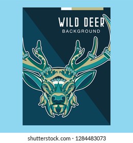deer wild animal hunt logo - Vector