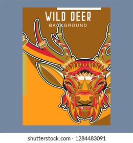 deer wild animal hunt logo - Vector