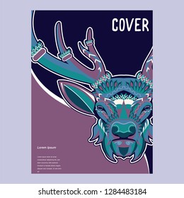 deer wild animal hunt logo - Vector