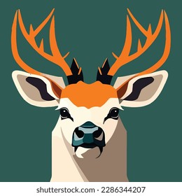 Deer or wild animal roaring muzzle for sport team mascot