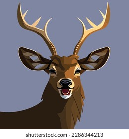 Deer or wild animal roaring muzzle for sport team mascot