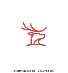 deer wild animal vector logo