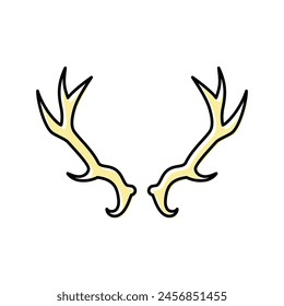 deer wildlife animal color icon vector. deer wildlife animal sign. isolated symbol illustration