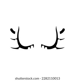 deer wildlife animal glyph icon vector. deer wildlife animal sign. isolated symbol illustration