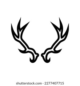 deer wildlife animal line icon vector. deer wildlife animal sign. isolated contour symbol black illustration