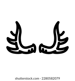 deer wildlife animal line icon vector. deer wildlife animal sign. isolated contour symbol black illustration