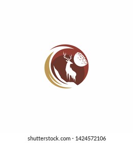 deer wildlife forest logo icon vector