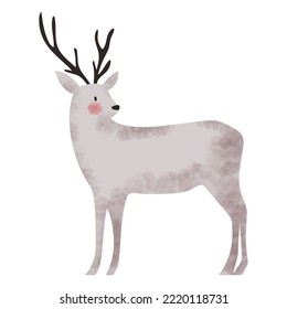 deer winter animal icon isolated style