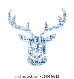 deer word cloud. tag cloud about deer.