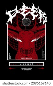 DEER WORLD STREETWEAR DESIGN VINTAGE 