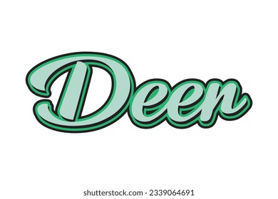 Deer..deer lettering text effect vector illustration