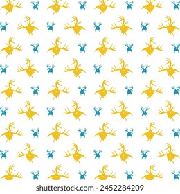 Deerhunt especial trendy multicolor repeating pattern vector illustration background design