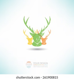 Deers design,clean vector