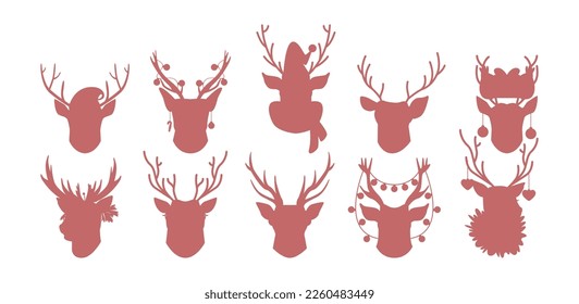 Deer's Head Vector Icon Symbol Template