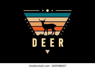 Deer,t-shirt merchandise silhouette mockup typography