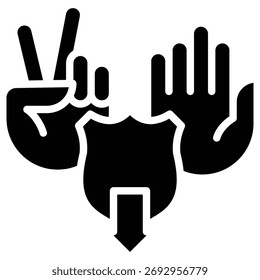 Icono de Web de desescalado en estilo en negrita