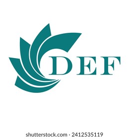 DEF letter design. DEF letter technology logo design on a white background.