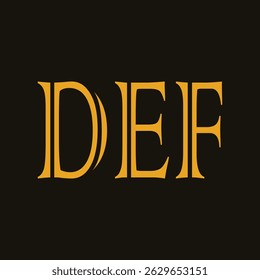 DEF Letter Initial Logo Design Template Vector Illustration