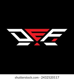 Diseño del vector del logotipo de la letra DEF, logotipo simple y moderno DEF. DEF diseño lujoso del alfabeto  