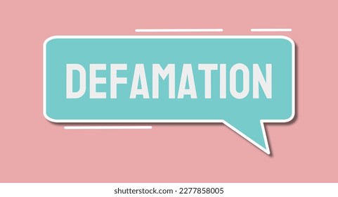 Defamation - false statement harming someone's reputation.