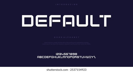 Default abstract minimal modern alphabet fonts. Typography technology vector illustration