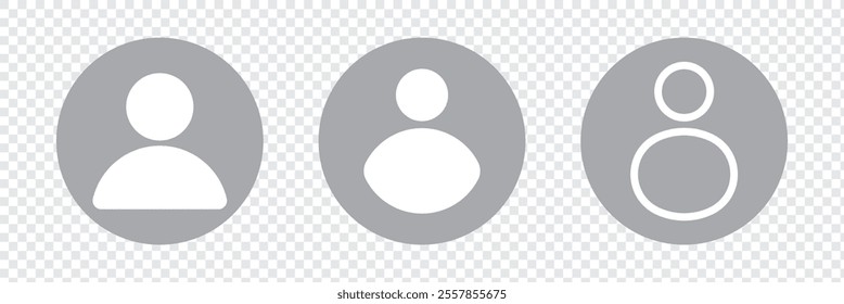 Default anonymous user portrait vector illustration flat vector designs set. Stock image