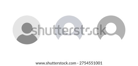 Default avatar account icon. Social media user profile symbol