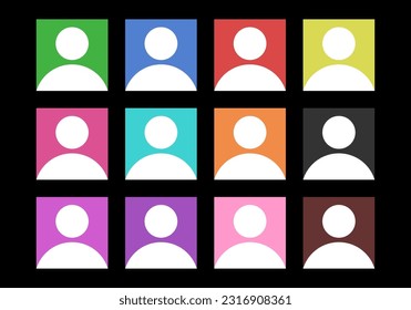 Los iconos de columna de avatar predeterminados vienen en varios colores