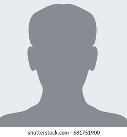 Default avatar icon. Man grey photo placeholder. Anonymous. For social media, user interface, web.